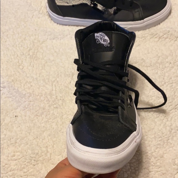 Vans high top as 8 leather sequin shoes - Picture 3 of 4